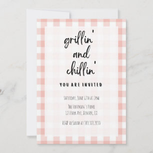 Einladung von Grillin' und Chillin' Gingham GRILLE