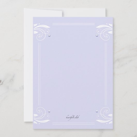 Einladung von Groom und Braut (Rückseite)