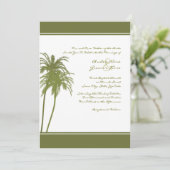 Einladung von grünen und weißen tropischen Palmen (Stehend Vorderseite)