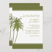 Einladung von grünen und weißen tropischen Palmen (Vorne/Hinten)