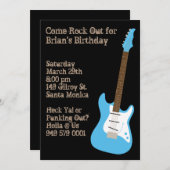 Einladung von Guitar Birthday Party (Vorne/Hinten)