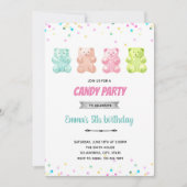 Einladung von Gummy Bärenkuchen (Vorderseite)