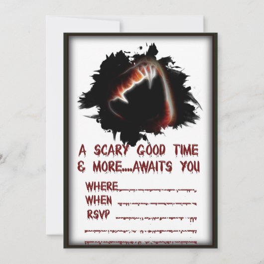 EINLADUNG VON Halloween-Party (Rückseite)
