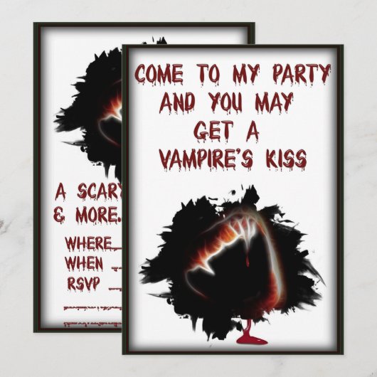 EINLADUNG VON Halloween-Party (Vorne/Hinten)