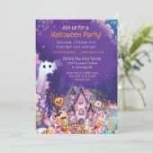 EINLADUNG VON Halloween-Party (Stehend Vorderseite)