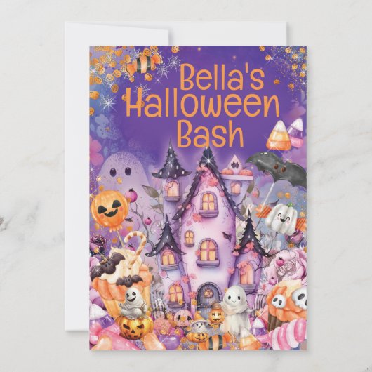 EINLADUNG VON Halloween-Party (Rückseite)