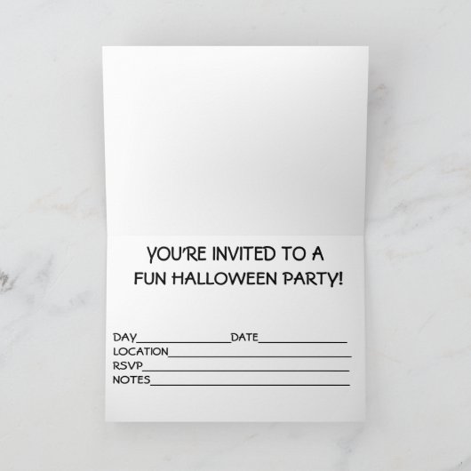 EINLADUNG VON Halloween-Party (Innenseite)