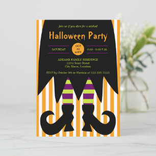 Einladung von Halloween-Party Hexe