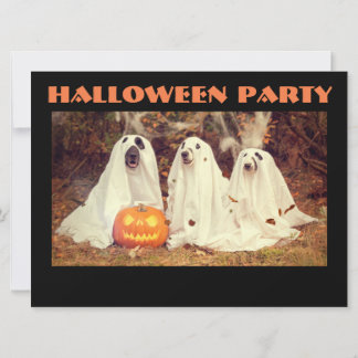EINLADUNG VON Halloween-Party, HUNDE ALS GHOSTEN