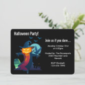 Einladung von Halloween-Party Spuk Scarecrow (Stehend Vorderseite)