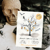 Einladung von Halloween-Party Tree