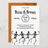 Einladung von Halloween-Partys - Boos und Brews (Vorne/Hinten)