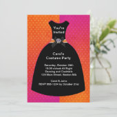 Einladung von Halloween-Skull-Kleid (Stehend Vorderseite)