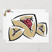 Einladung von Hamantashen (Vorne/Hinten)