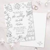 Einladung von Hand Drawn Grey Whimsical