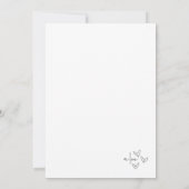 Einladung von Hand Drawn Grey Whimsical (Rückseite)