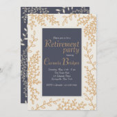 Einladung von Hand gezeichnet Blätter (Vorne/Hinten)