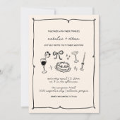 Einladung von Hand gezeichnete Hochzeit (Vorderseite)