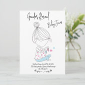 Einladung von Hand gezeichneter Geschlechter (Stehend Vorderseite)