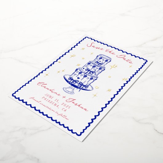 Einladung von Hand Save the Date gezogen (Gedreht)