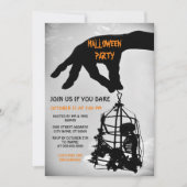 Einladung von Hand Skeleton Halloween-Party (Vorderseite)