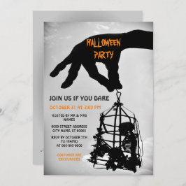 Einladung von Hand Skeleton Halloween-Party