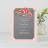 Einladung von handbemalten Blume (Stehend Vorderseite)