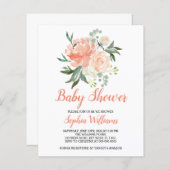 Einladung von Haushaltspfirsichen und Creme-Baby-D (Vorne/Hinten)