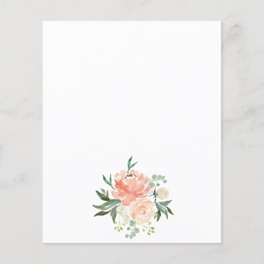 Einladung von Haushaltspfirsichen und Creme-Baby-D (Rückseite)