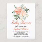 Einladung von Haushaltspfirsichen und Creme-Baby-D (Vorderseite)