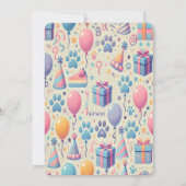 Einladung von Haustieren zum Geburtstag (Rückseite)