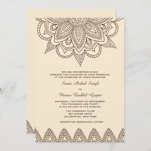 Einladung von Henna (Vorne/Hinten)