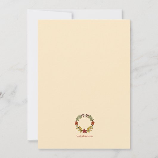 Einladung von Herbst Bouquet (Rückseite)