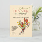 Einladung von Herbst Bouquet (Stehend Vorderseite)