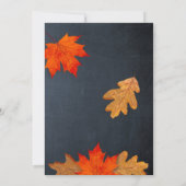 Einladung von Herbstblättern und Haushaltsbrettern (Rückseite)