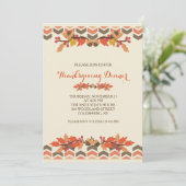 Einladung von Herbstlaub und Acorns (Stehend Vorderseite)