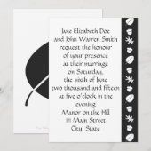 Einladung von Herbstlauben bei Black Wedding (Vorne/Hinten)
