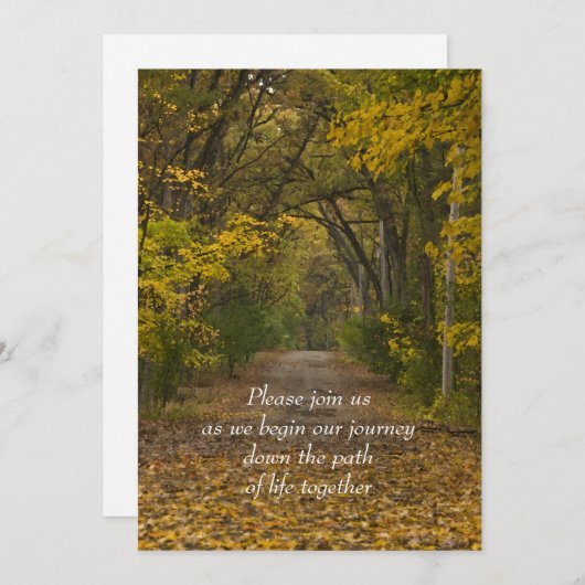 Einladung von Herbstlauben zum Hochzeitstag (Vorne/Hinten)