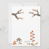 Einladung von Herbsttieren (Rückseite)