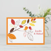 Einladung von Herbstvögeln und Liebesvögeln zur Ho (Stehend Vorderseite)