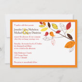 Einladung von Herbstvögeln und Liebesvögeln zur Ho (Rückseite)