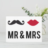 Einladung von Herrn und Herrn Marc mit Schnurrbart (Stehend Vorderseite)