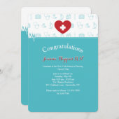 Einladung von Herz und Abschluss (Vorne/Hinten)