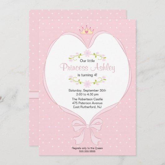 Einladung von Herzprinzen (Vorne/Hinten)