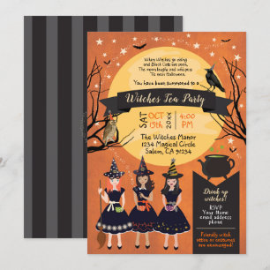 Einladung von Hexen-Halloween-Party