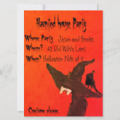 Einladung von Hexen Halloween-Party (Rückseite)