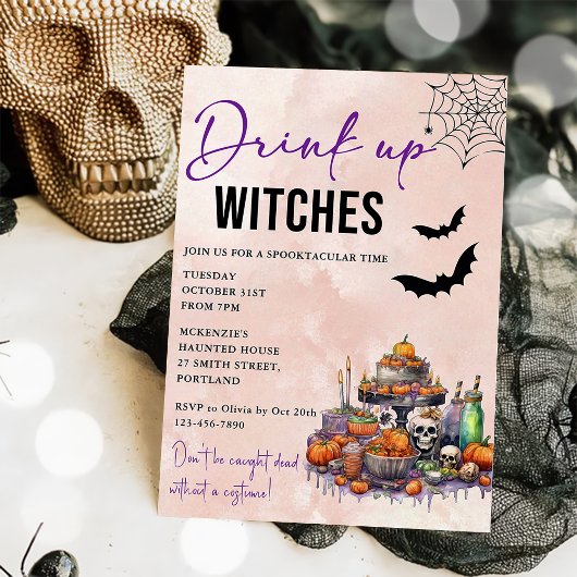 Einladung von Hexen Halloween-Party trinken