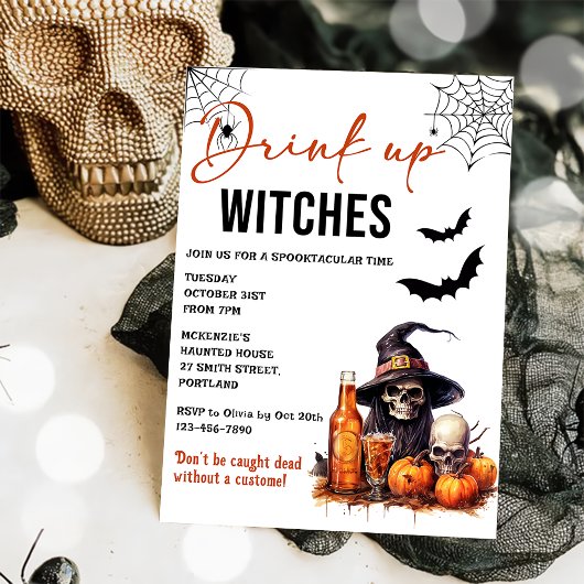 Einladung von Hexen Halloween-Party trinken