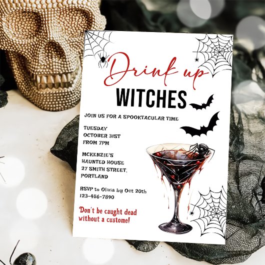 Einladung von Hexen Halloween-Party trinken