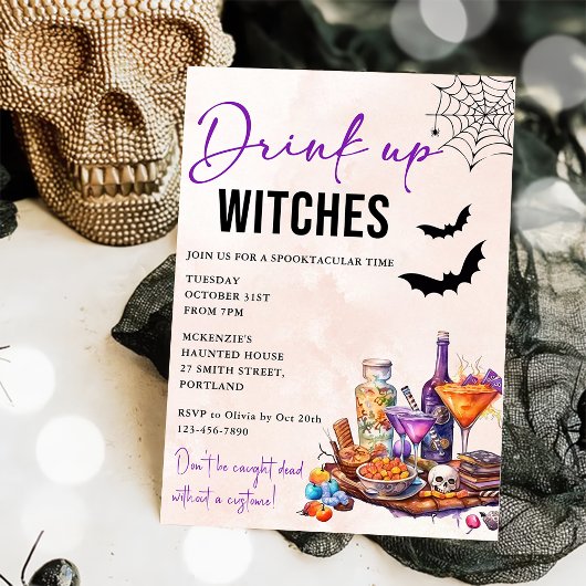Einladung von Hexen Halloween-Party trinken